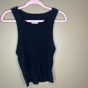 Wesley Black Ribbed Tank Top Women’s Medium